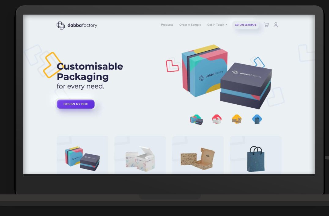 Dabba Factory — Website + packaging tool